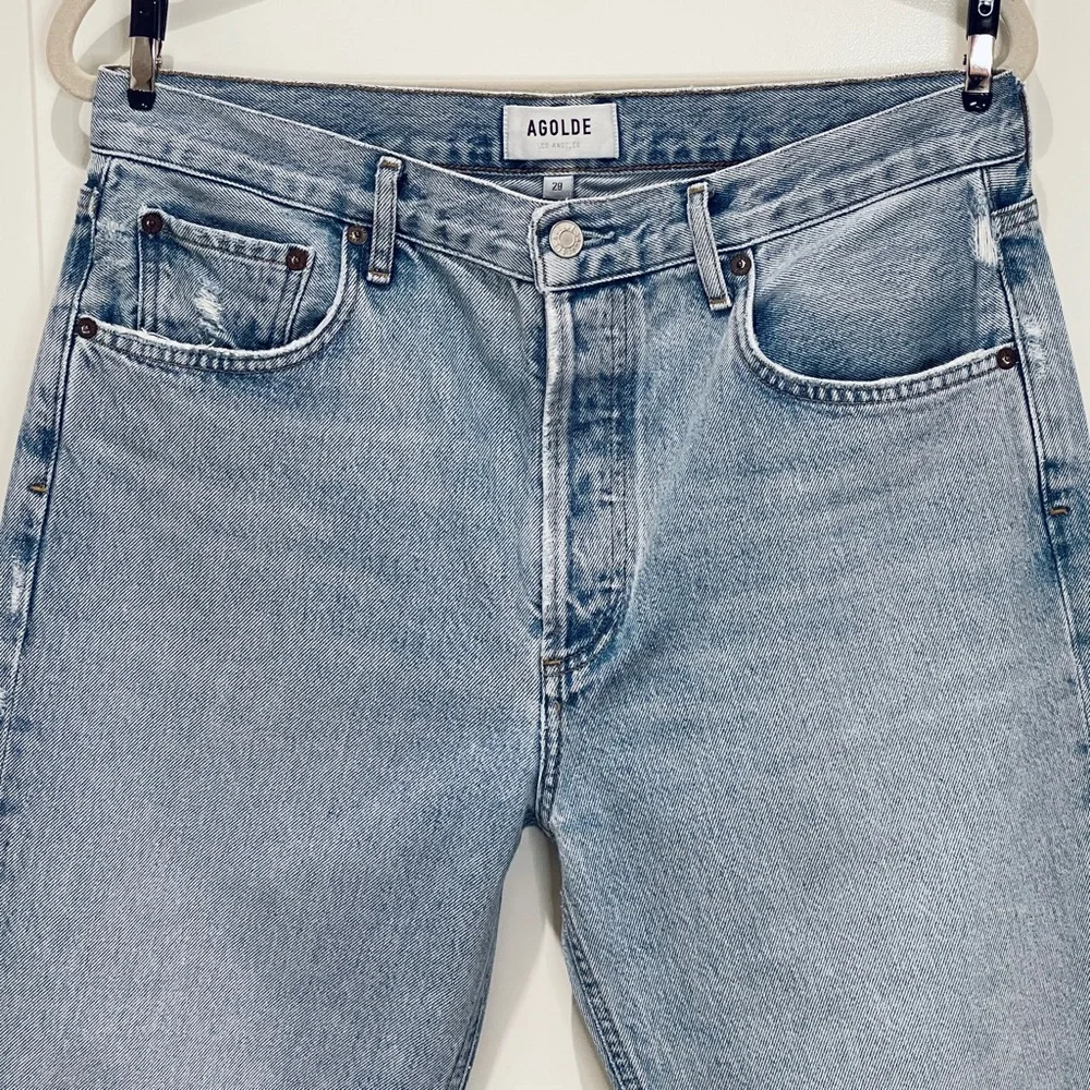 AGOLDE Ripley Cotton High-Rise Straight Jeans in Riptide - Picture 6 of 9